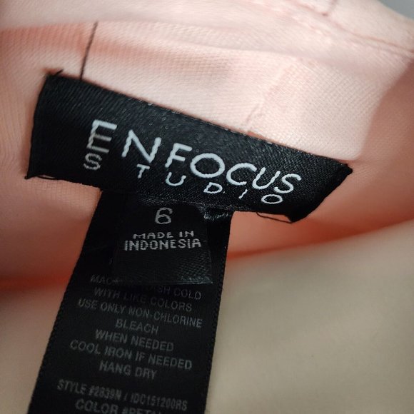 ENFOCUS STUDIO Solid All Pink Textured Sleeveless Pullover Dress Womens Size 6 - Picture 5 of 6